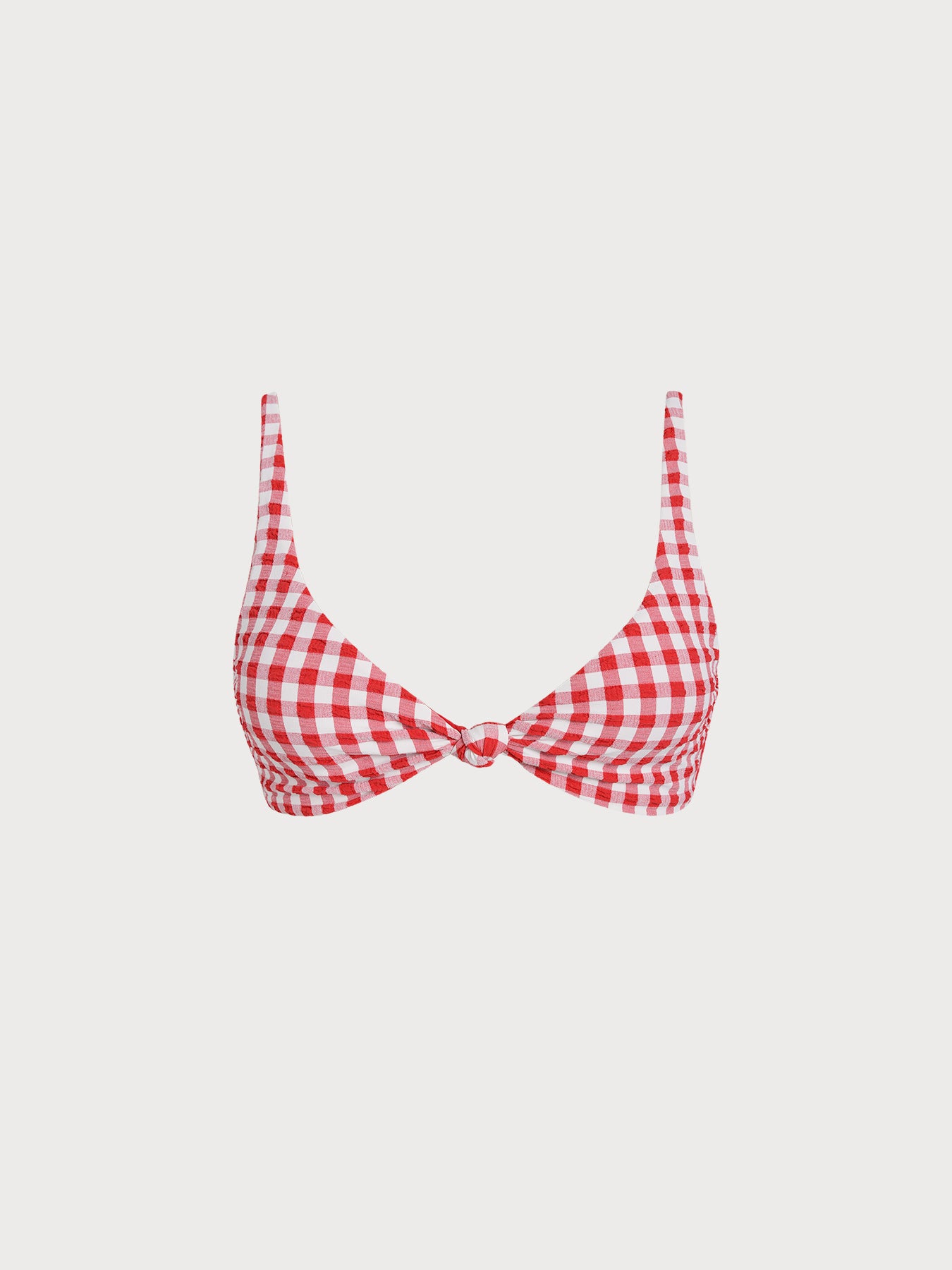 Women Woven Polyester Blended Bikini Tops Red Sustainable Bikinis - BERLOOK