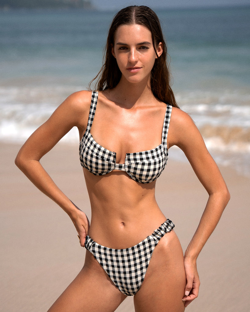 Women Woven Polyester Blended Bikini Tops Sustainable Bikinis - BERLOOK