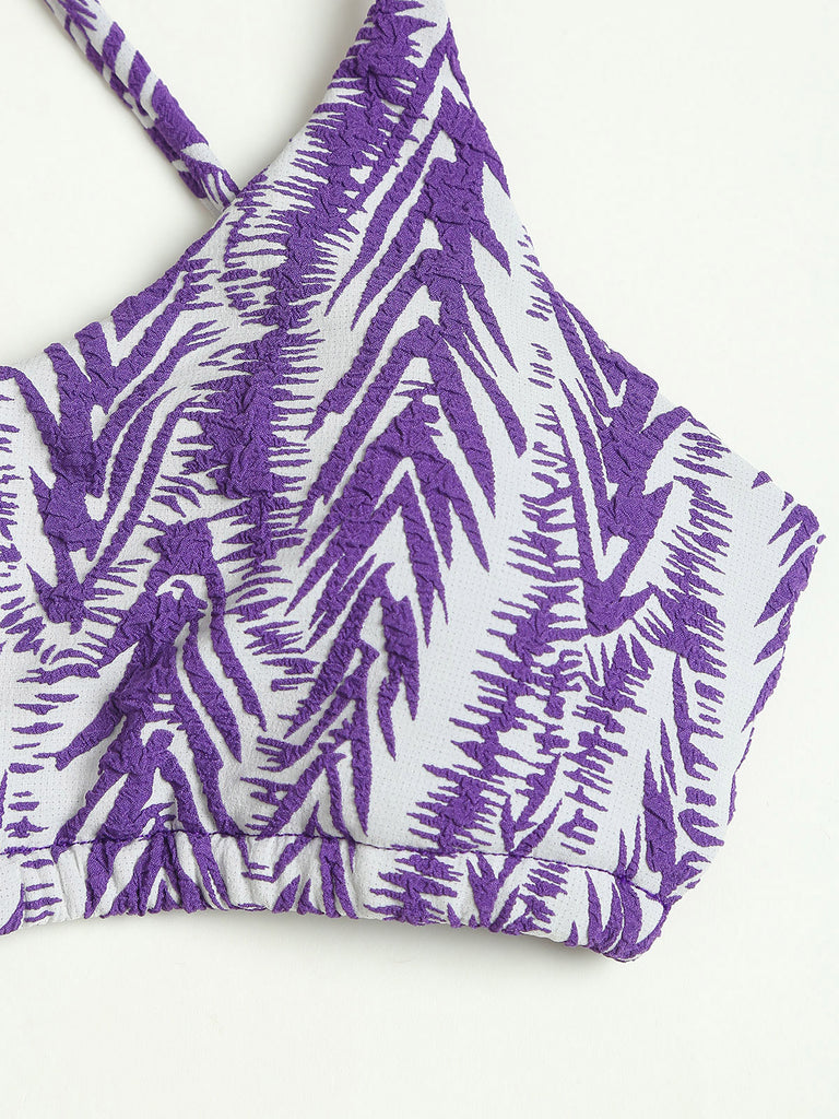 Women Woven Polyester Blended Bikini Tops Sustainable Bikinis - BERLOOK