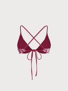 Women Woven Polyester Blended Bikini Tops Sustainable - BERLOOK - 01