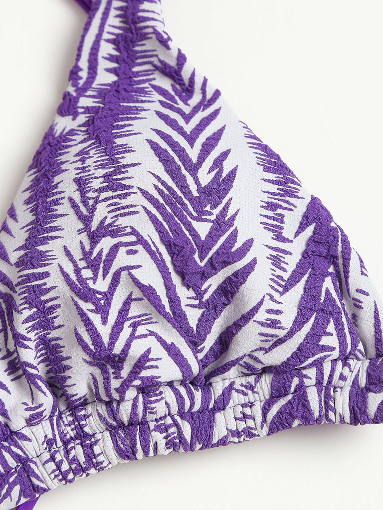 Women Woven Polyester Blended Bikini Tops Sustainable Bikinis - BERLOOK