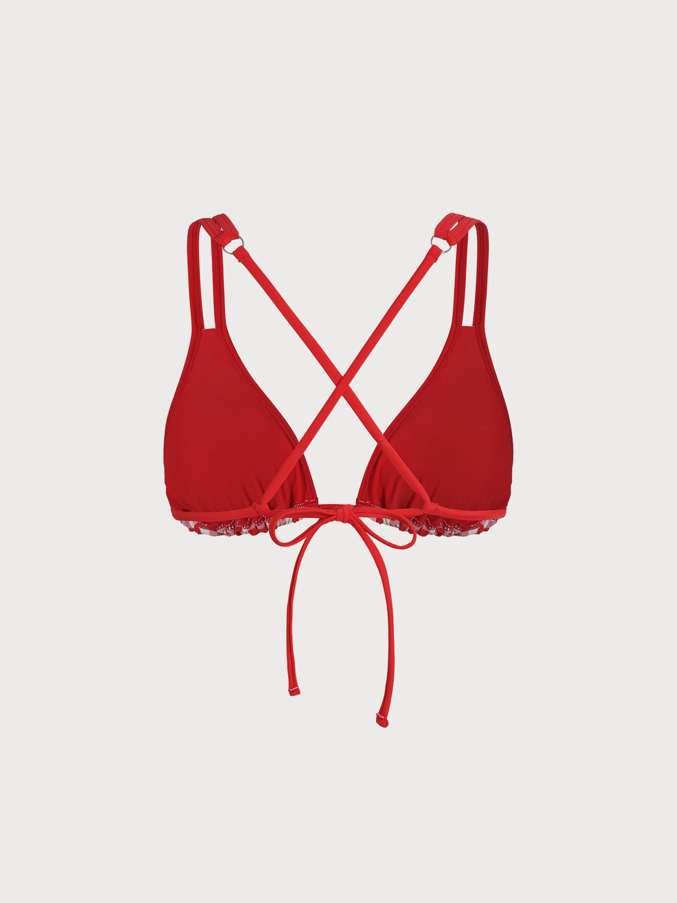 Women Woven Polyester Blended Bikini Tops Sustainable Bikinis - BERLOOK