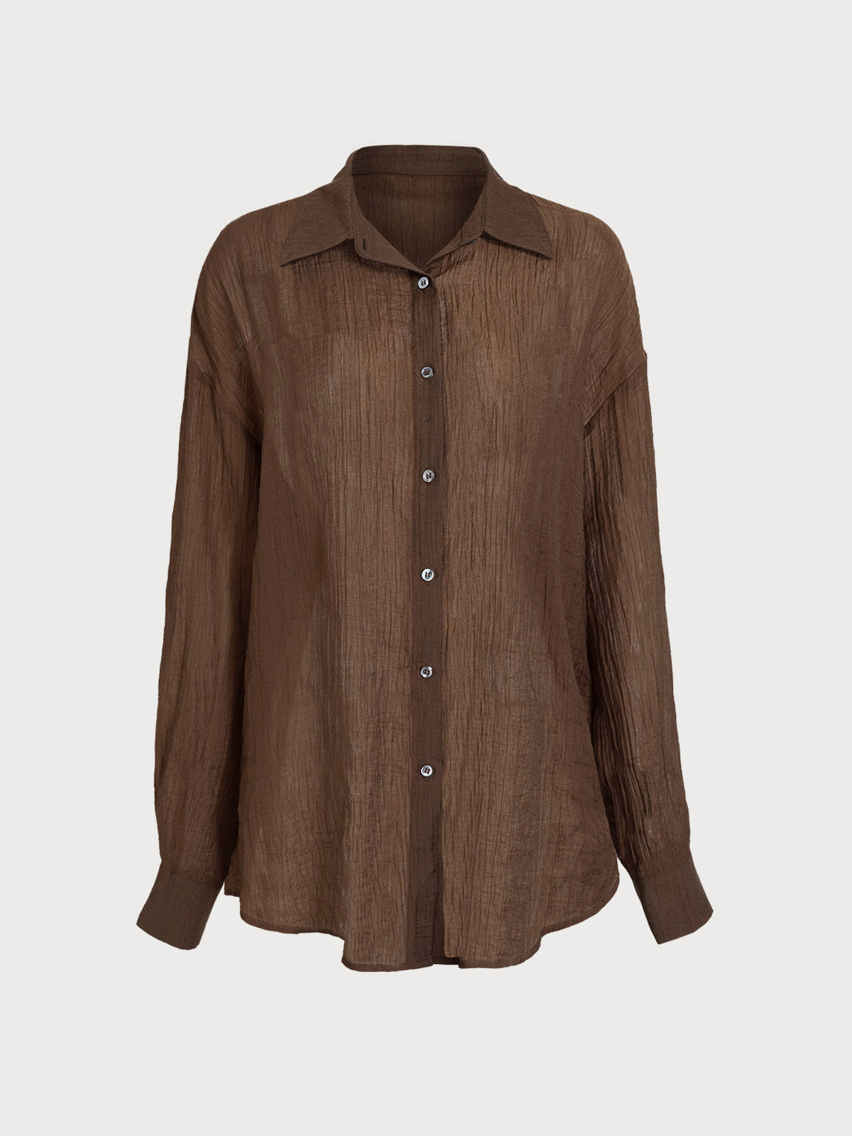 Women Woven Tencel cotton blended Cover ups Brown Sustainable Cover-ups - BERLOOK