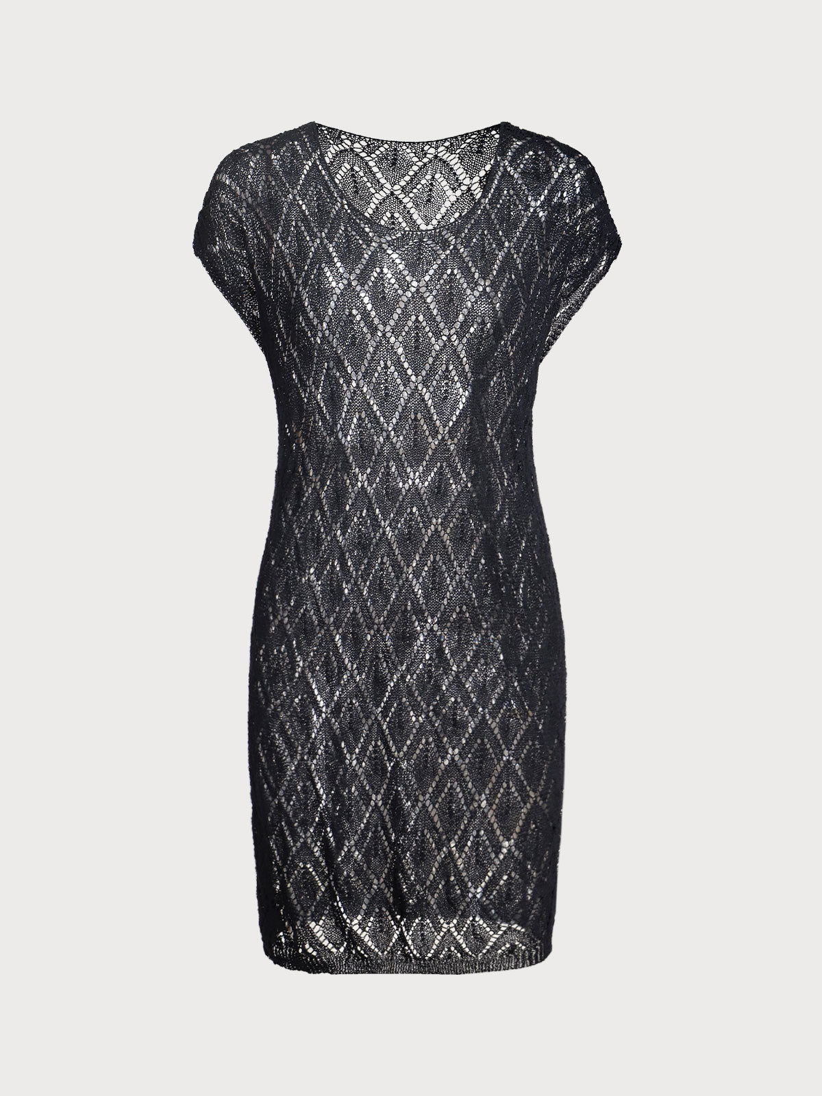Women'S Knitted Acrylic Cover-ups Black Sustainable Plus Size Cover-ups - BERLOOK
