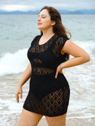 Women'S Knitted Acrylic Cover-ups Sustainable Plus Size Cover-ups - BERLOOK