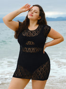 Women'S Knitted Acrylic Cover-ups Sustainable Plus Size Cover-ups - BERLOOK
