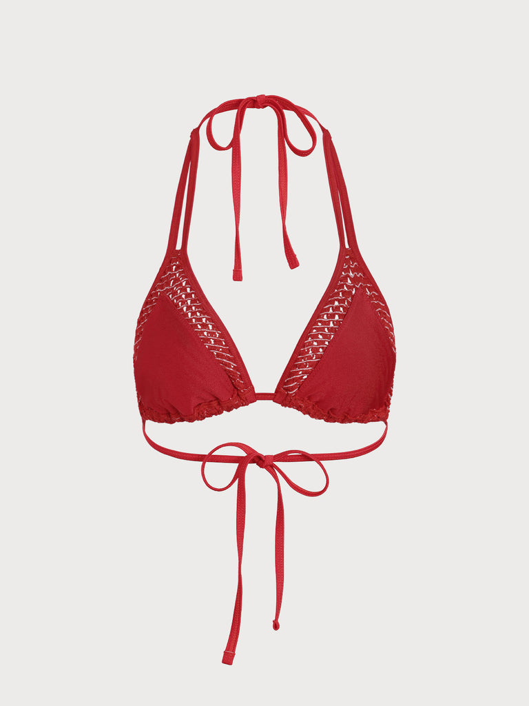 Women'S Knitted Cutout Bikini Top Sustainable Bikinis - BERLOOK