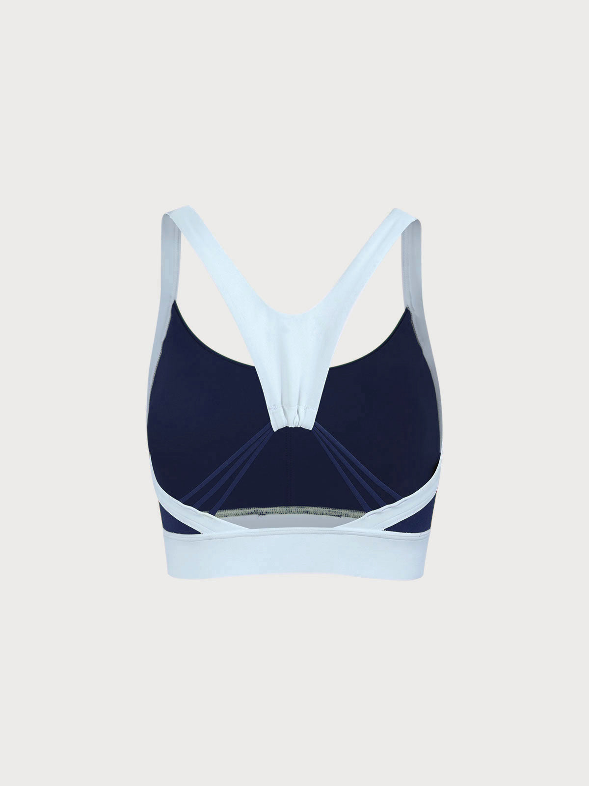 Women'S Knitted Nylon Contrast Color Yoga Sports Bra Sustainable Yoga Tops - BERLOOK