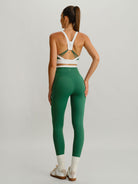 Women'S Knitted Nylon Contrast Color Yoga Sports Bra Sustainable Yoga Tops - BERLOOK