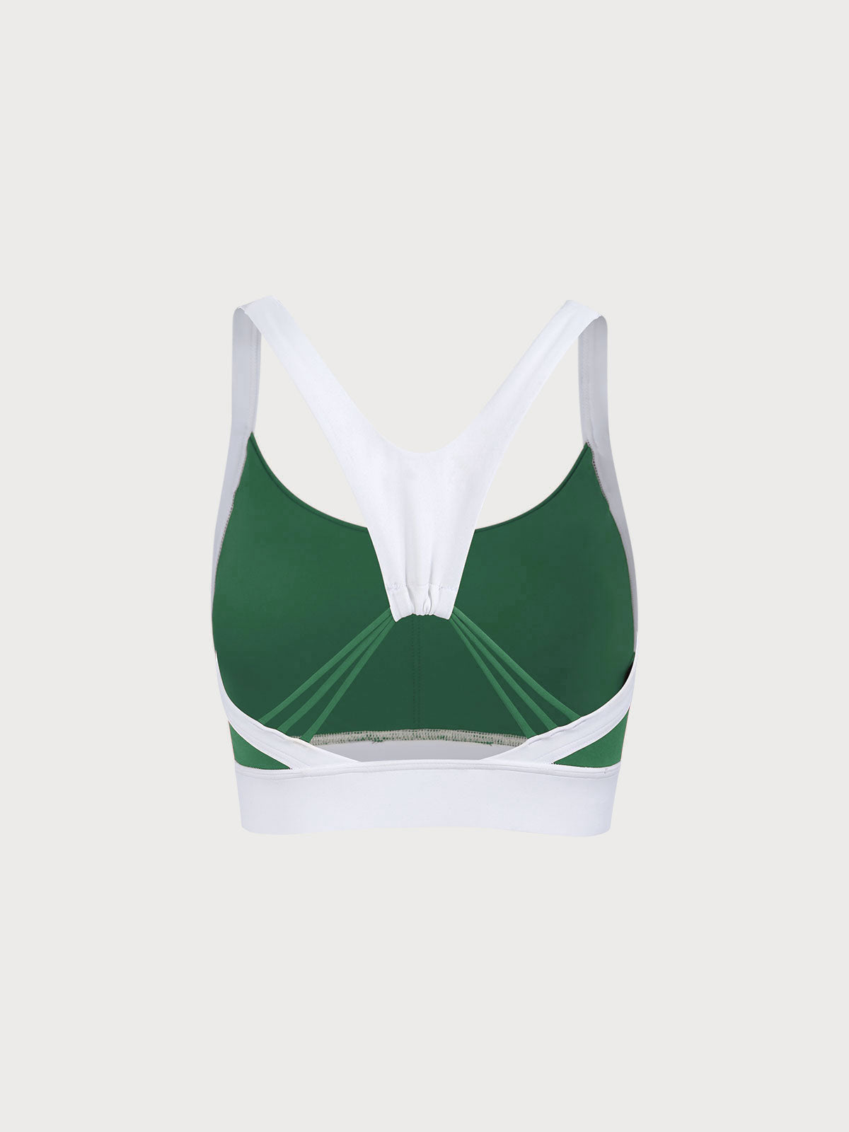 Women'S Knitted Nylon Contrast Color Yoga Sports Bra Sustainable Yoga Tops - BERLOOK