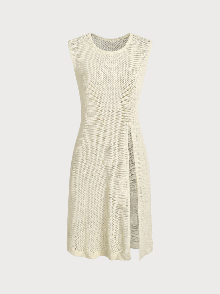 Women'S Knitted Nylon Cover-up Beige Sustainable Cover-ups - BERLOOK