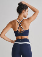 Women'S Knitted Nylon Sports Bra Sustainable Yoga Tops - BERLOOK