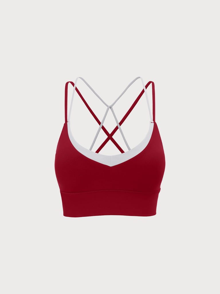 Women'S Knitted Nylon Sports Bra Sustainable Yoga Tops - BERLOOK