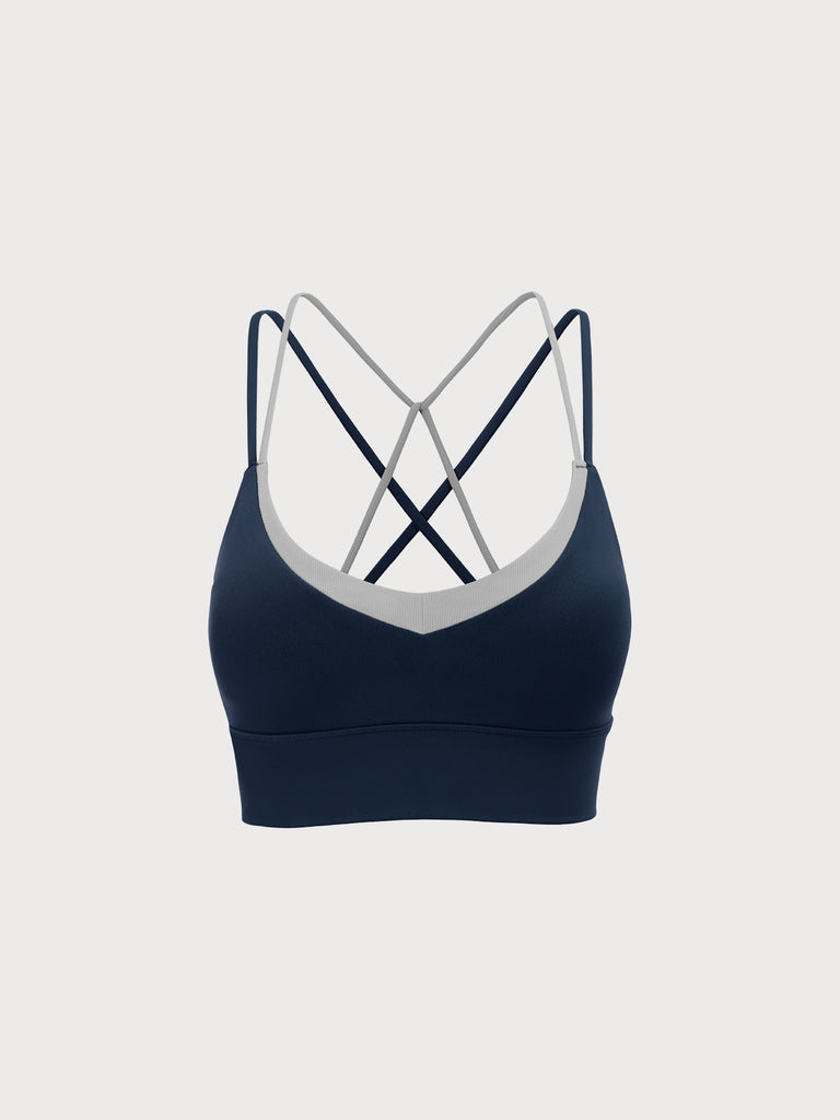 Women'S Knitted Nylon Sports Bra Sustainable Yoga Tops - BERLOOK