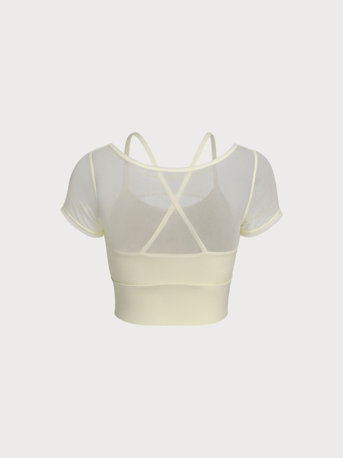 Women'S Knitted Nylon Yoga Short Sleeve Tops Sustainable Yoga Tops - BERLOOK