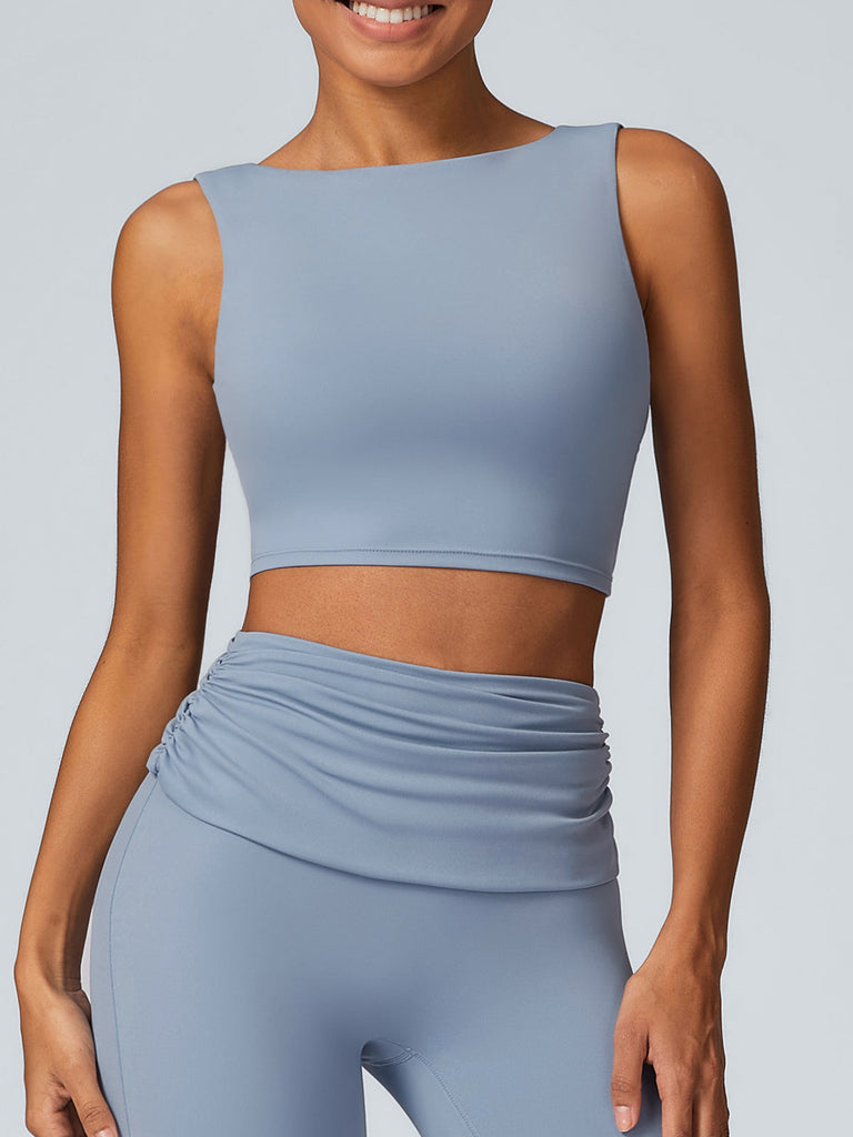 Women'S Knitted Nylon Yoga Tank Tops Sustainable Yoga Tops - BERLOOK