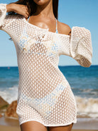 Women'S Knitted Polyester Crochet Mesh Skirt Blouse Sustainable Cover-ups - BERLOOK
