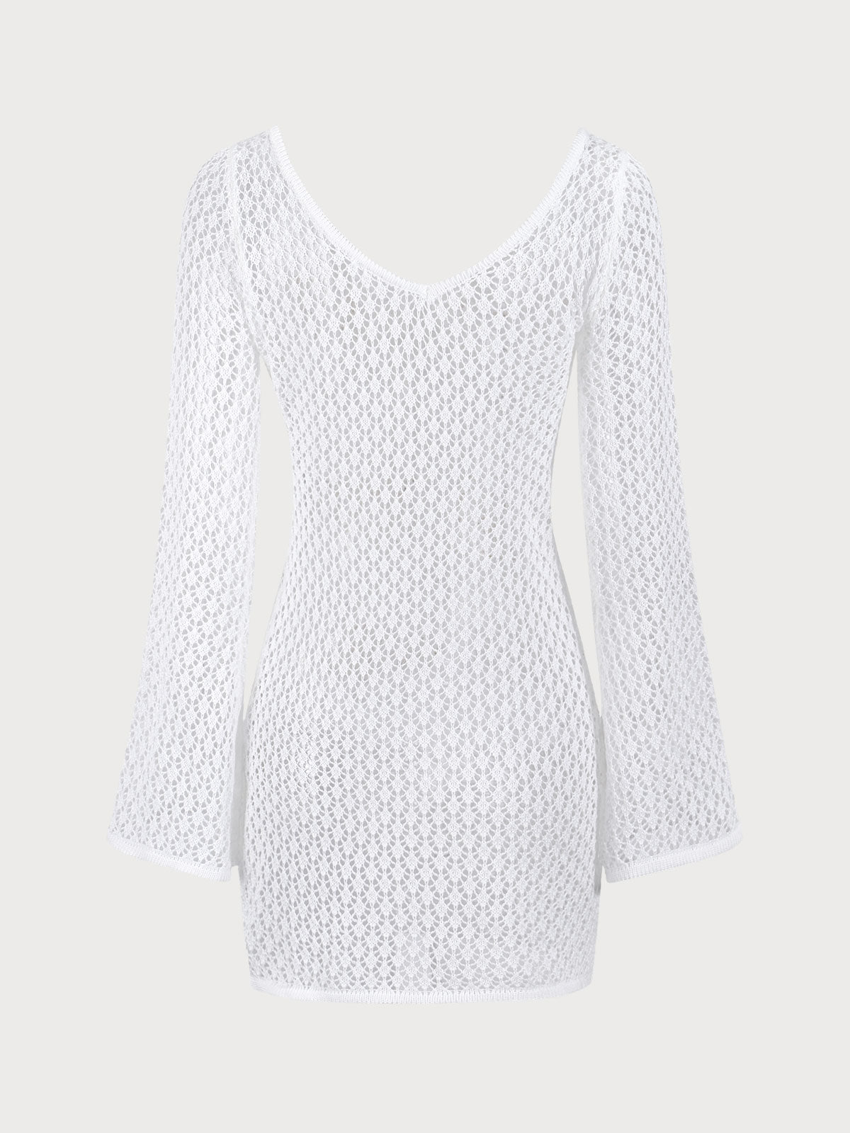 Women'S Knitted Polyester Crochet Mesh Skirt Blouse Sustainable Cover-ups - BERLOOK