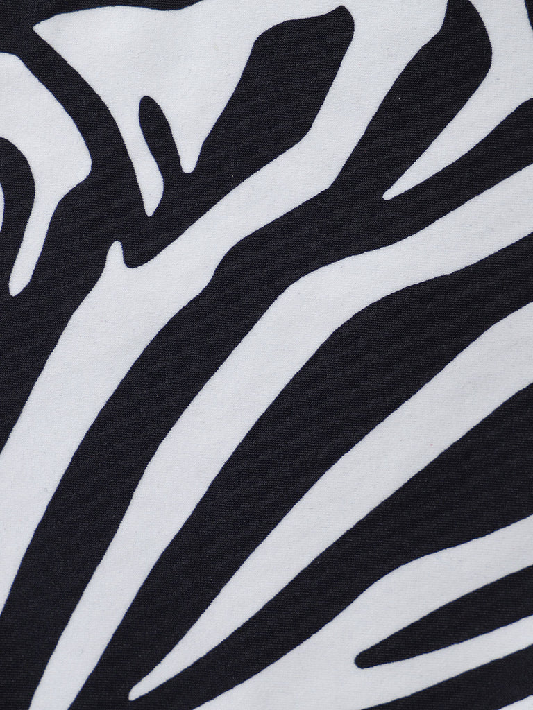Women'S Knitted Reversible Zebra Print Bikini Bottoms Sustainable Bikinis - BERLOOK