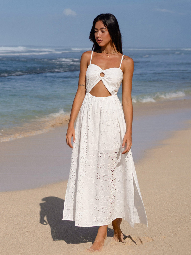 Women'S Woven Cotton Cover-ups Sustainable Beach Dress - BERLOOK