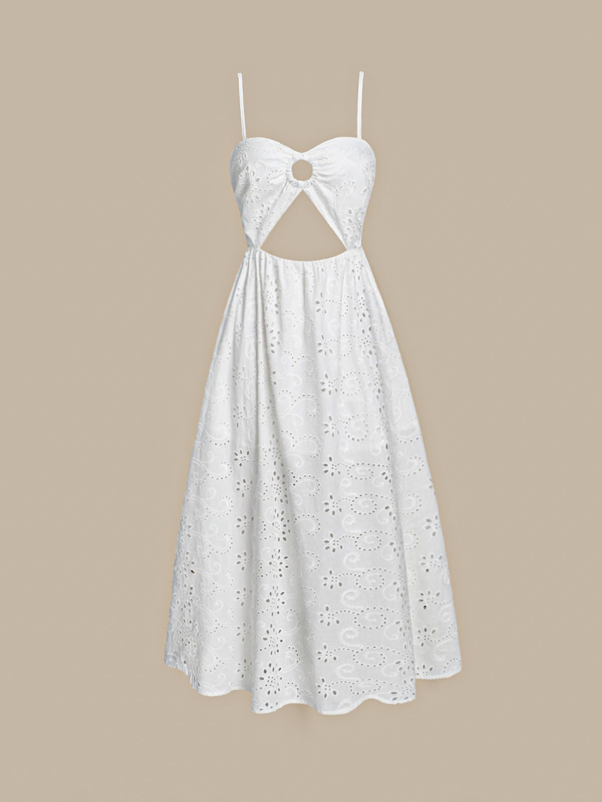 cotton on woven dress Baserange Organic Cotton Poplin Pictorial Strap Dress, ZITI GREY / S