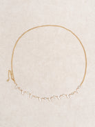 Women's Alloy Butterfly Mother-of-Pearl Rhinestone Waist Chain Gold Sustainable Waist chain - BERLOOK