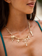 Women's Alloy Multi-Pendant Necklace Sustainable Necklaces - BERLOOK