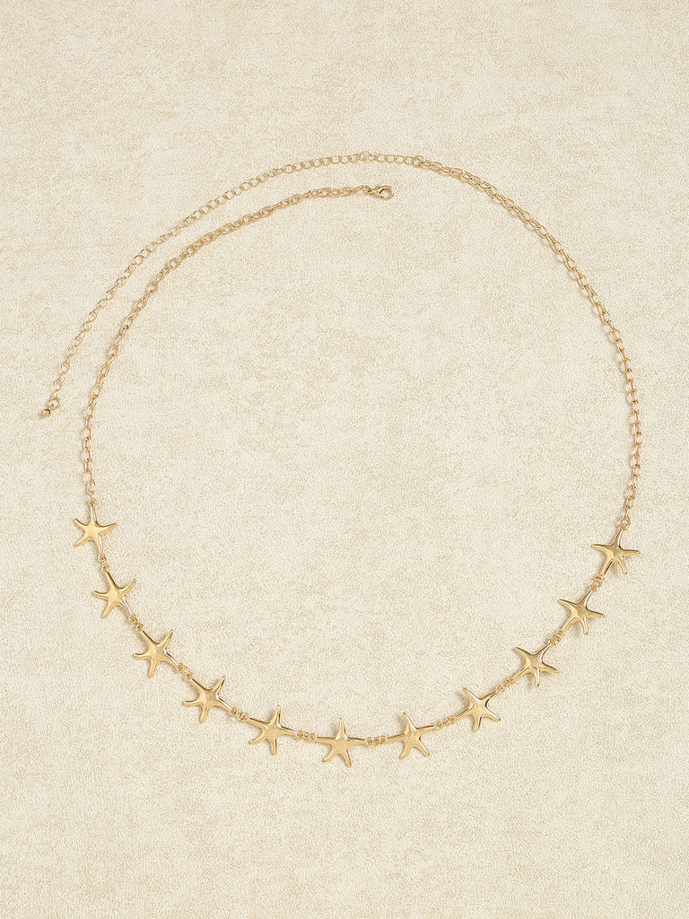 Women's Alloy Starfish Waist Chain Gold Sustainable Beach Accessories - BERLOOK