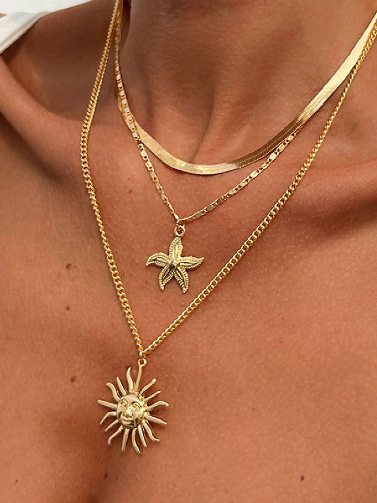 Women's Alloy Sun Necklace Sustainable Necklaces - BERLOOK
