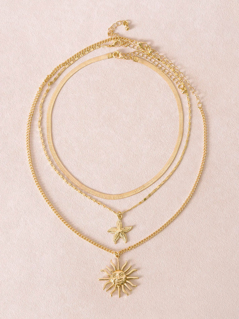 Women's Alloy Sun Necklace Sustainable Necklaces - BERLOOK