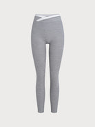 Women's Color-Block Knit Nylon Leggings Sustainable Yoga Bottoms - BERLOOK