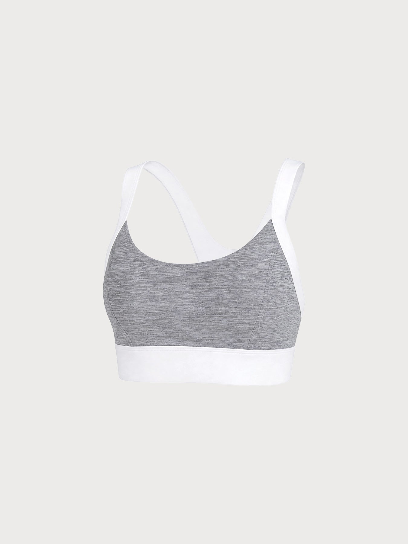 Women's Color-Block Knitted Nylon Yoga Sports Bra Sustainable Yoga Tops - BERLOOK