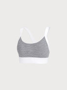 Women's Color-Block Knitted Nylon Yoga Sports Bra Sustainable Yoga Tops - BERLOOK