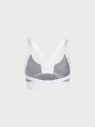 Women's Color-Block Knitted Nylon Yoga Sports Bra Sustainable Yoga Tops - BERLOOK