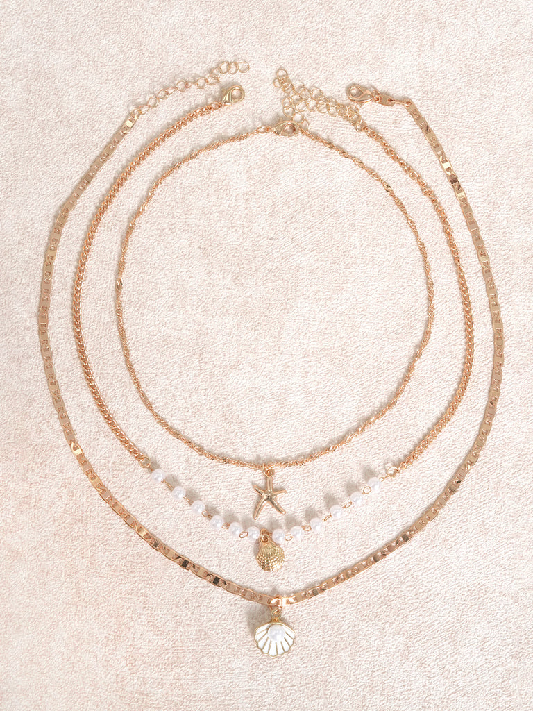 Women's Copper Shell Necklace Gold Sustainable Necklaces - BERLOOK