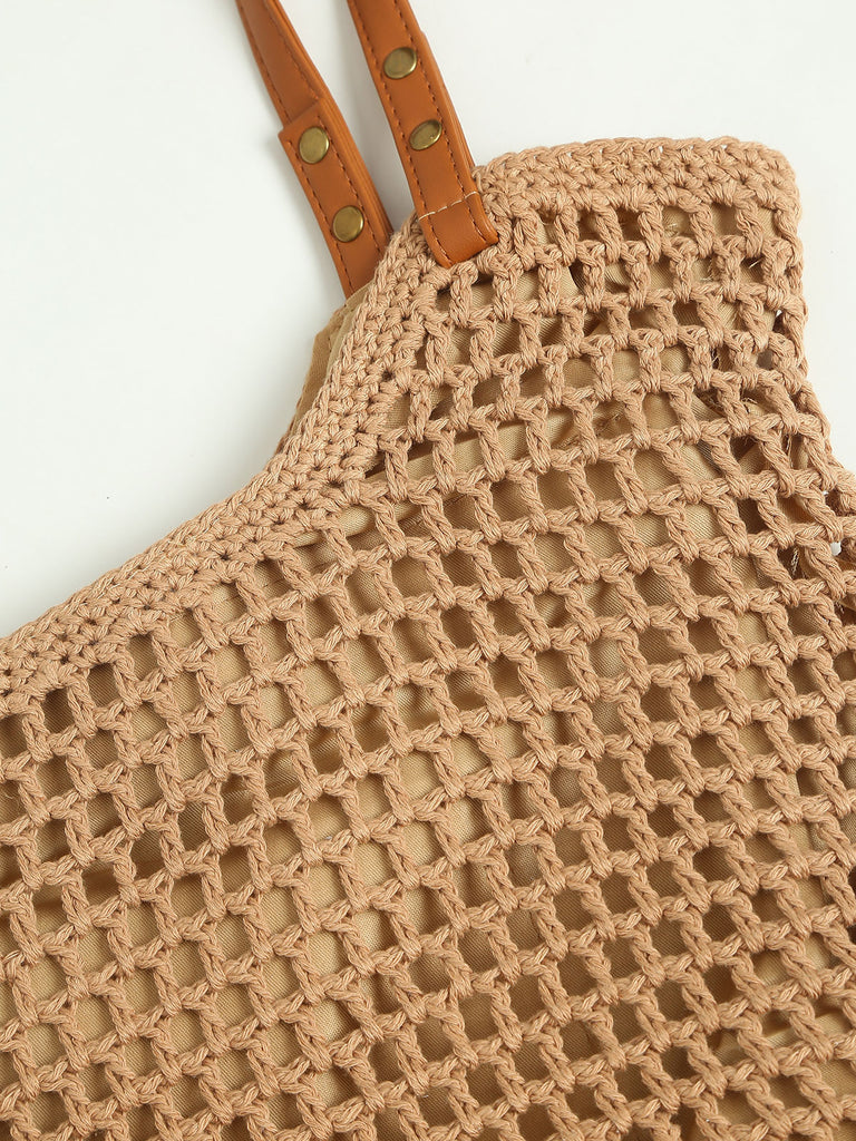 Women's Cotton Rope Woven Bag Sustainable Bags - BERLOOK