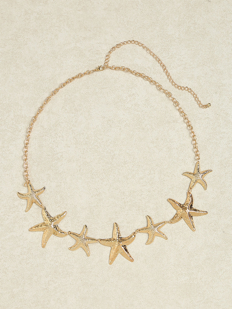 Women's Iron Starfish Waist Chain Gold Sustainable Beach Accessories - BERLOOK