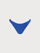 Women's Knit Nylon Bikini Bottom Blue Sustainable Bikinis - BERLOOK