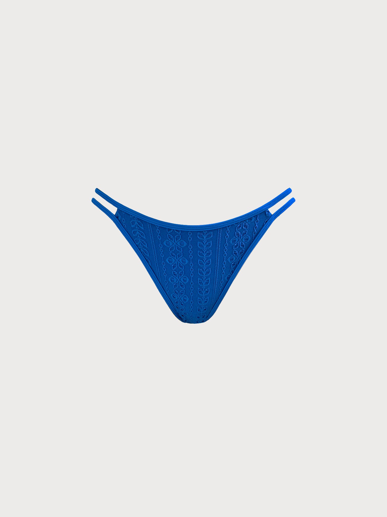 Women's Knit Nylon Bikini Bottom Blue Sustainable Bikinis - BERLOOK