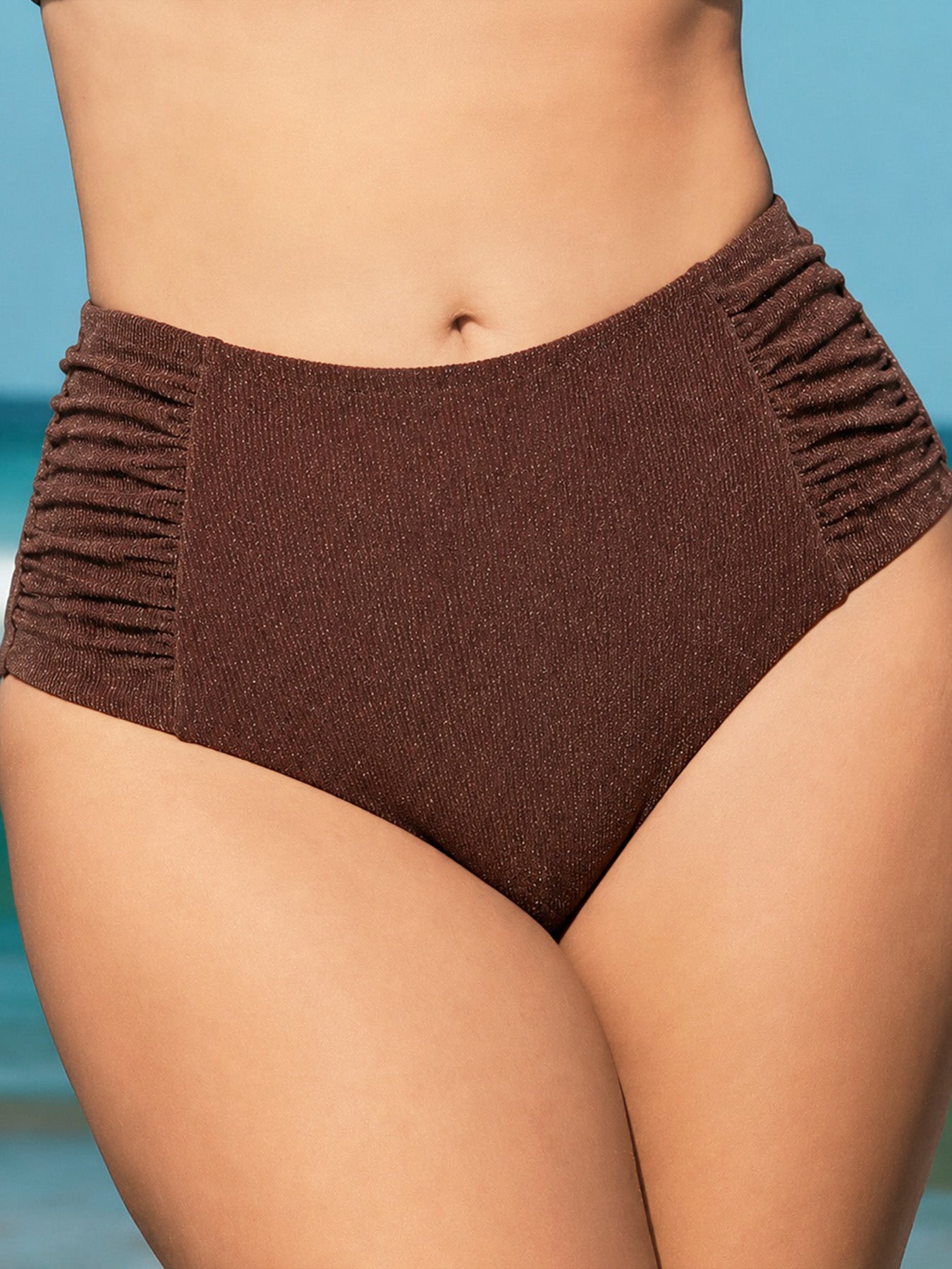 Women's Knit Nylon Bikini Bottoms Sustainable Plus Size Bikinis - BERLOOK