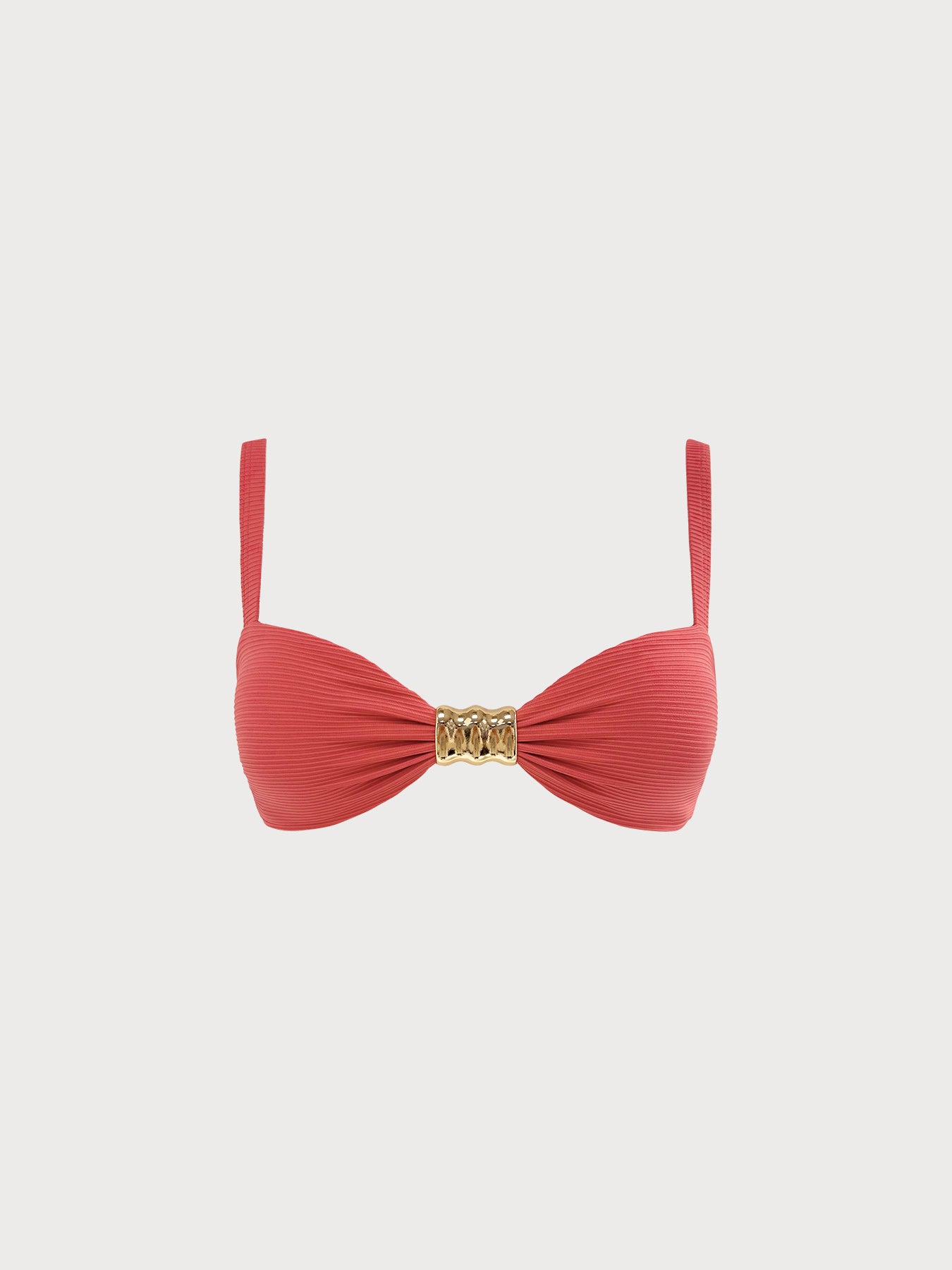 Women's Knit Nylon Bikini Tops Red Sustainable Bikinis - BERLOOK