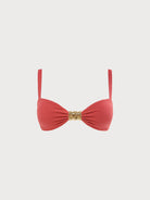 Women's Knit Nylon Bikini Tops Red Sustainable Bikinis - BERLOOK