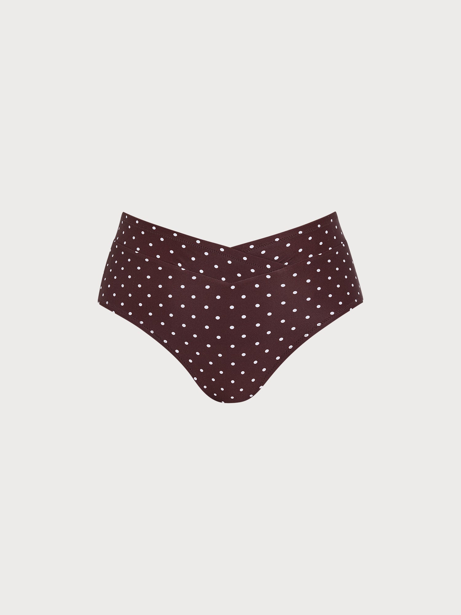 Women's Knit Nylon Plus Size Bikini Bottom Brown Sustainable - BERLOOK