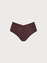 Women's Knit Nylon Plus Size Bikini Bottom Brown Sustainable - BERLOOK
