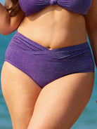 Women's Knit Nylon Plus Size Bikini Bottom Sustainable Plus Size Bikinis - BERLOOK