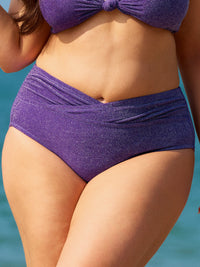 Women's Knit Nylon Plus Size Bikini Bottom Sustainable Plus Size Bikinis - BERLOOK