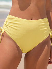 Women's Knit Nylon Plus Size Bikini Bottom Yellow Sustainable Plus Size Bikinis - BERLOOK