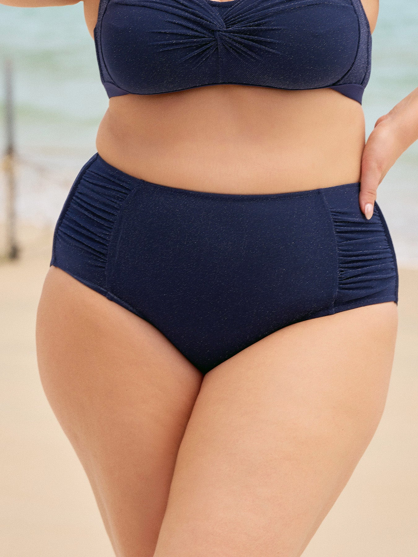 Women's Knit Nylon Plus Size Bikini Bottoms Sustainable Plus Size Bikinis - BERLOOK