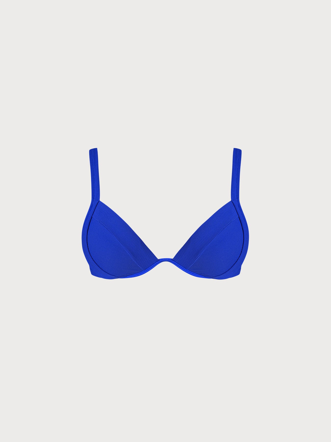 Women's Knit Nylon Plus Size Bikini Top Blue Sustainable Plus Size Bikinis - BERLOOK