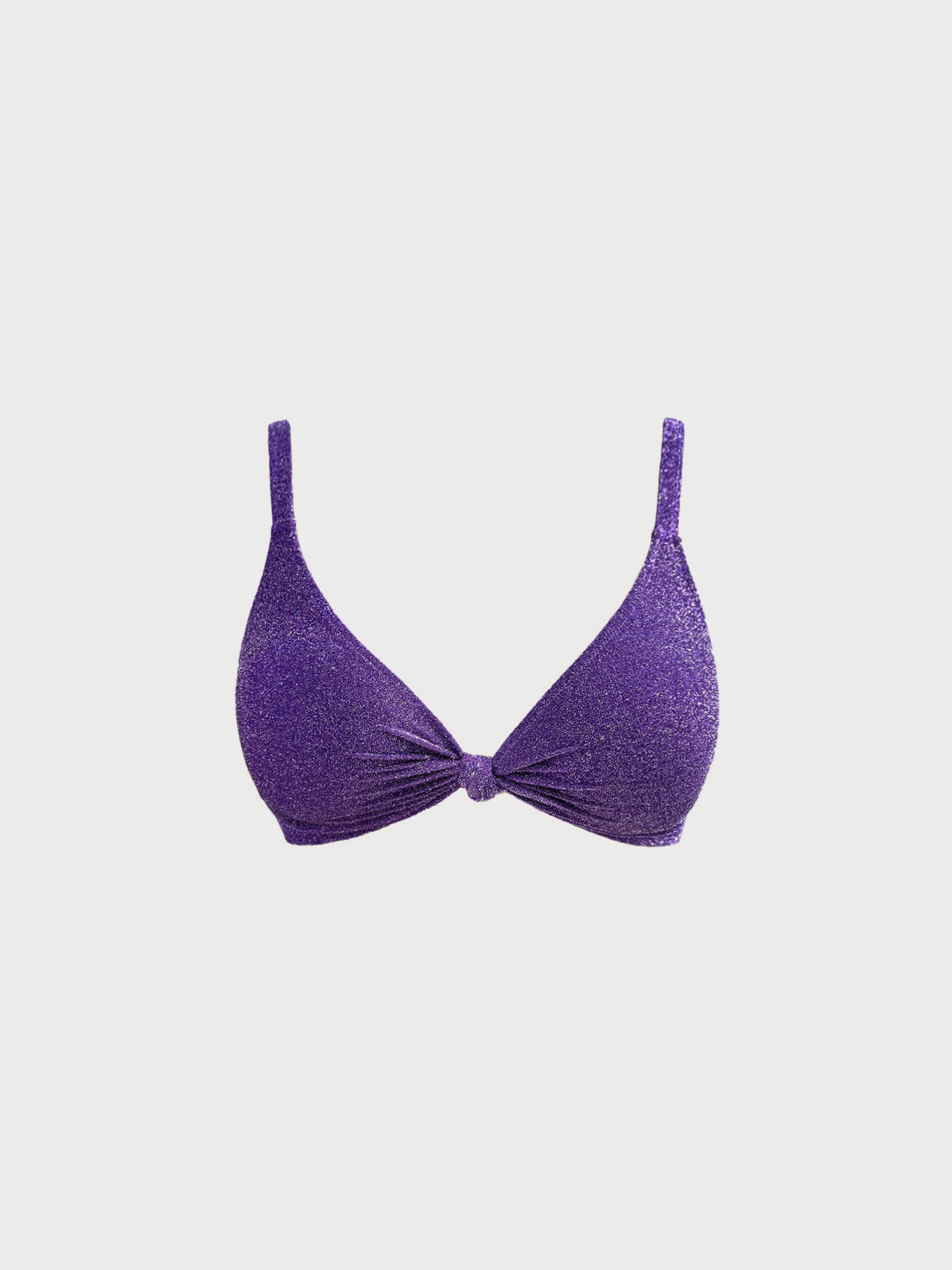 Women's Knit Nylon Plus Size Bikini Tops Purple Sustainable Plus Size Bikinis - BERLOOK